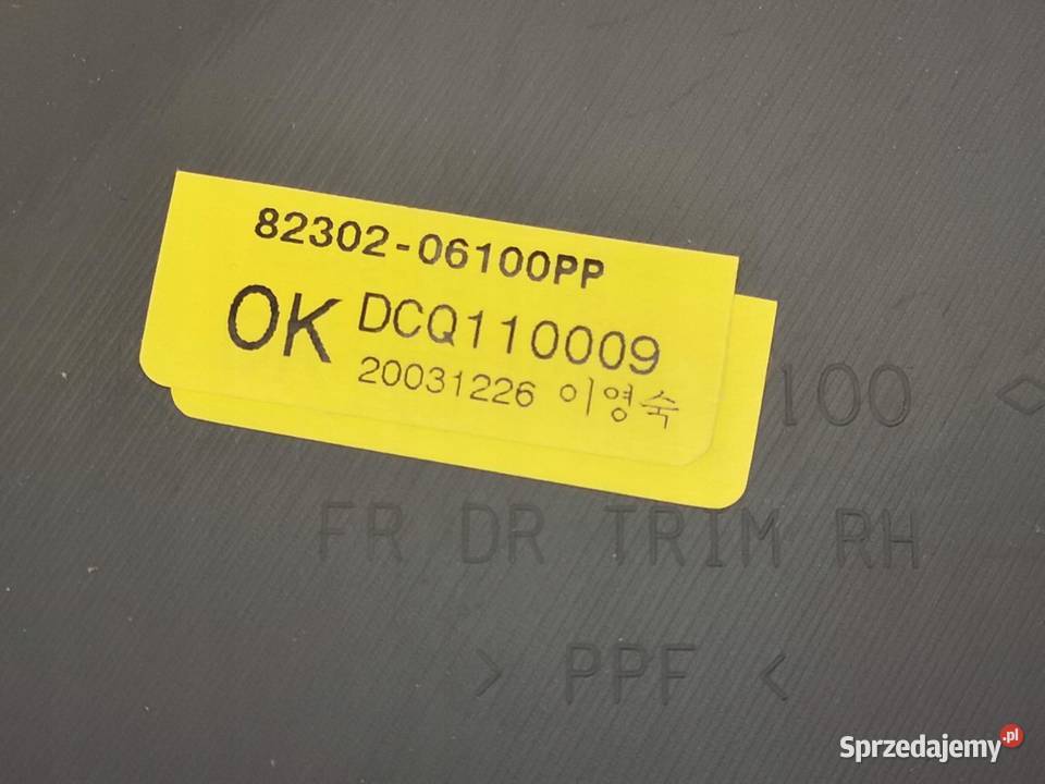 BOCZEK DRZWI PRAWY PRZÓD HYUNDAI ATOS 19972003