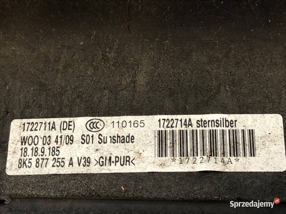 SZYBERDACH AUDI A4 B8 SedanLimuzyna 0715