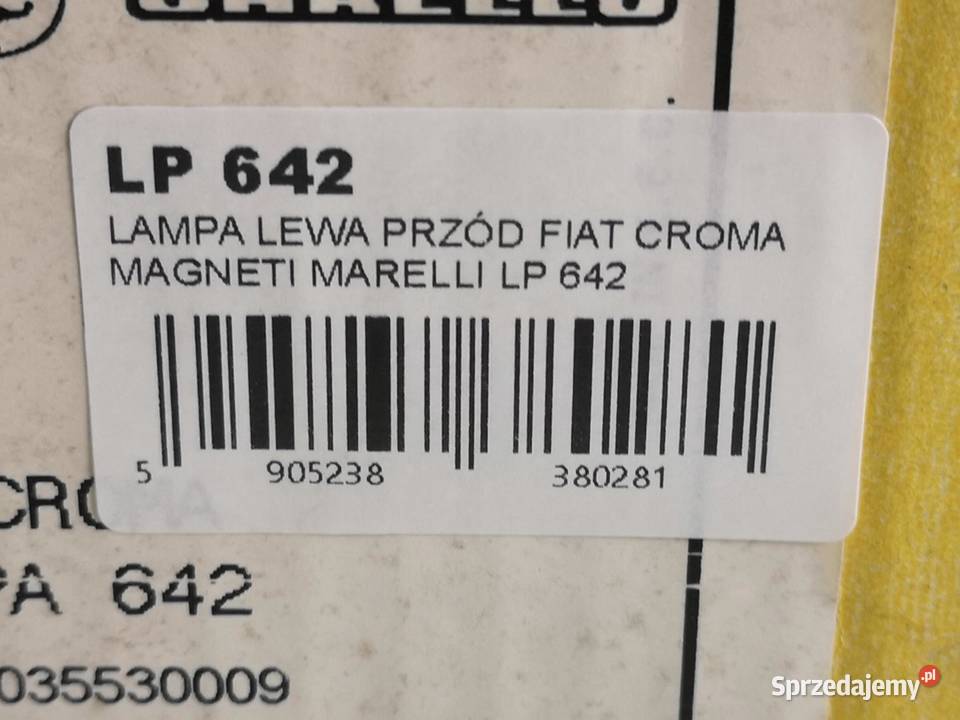 LAMPA LEWA PRZÓD FIAT CROMA 19851996 NOWA
