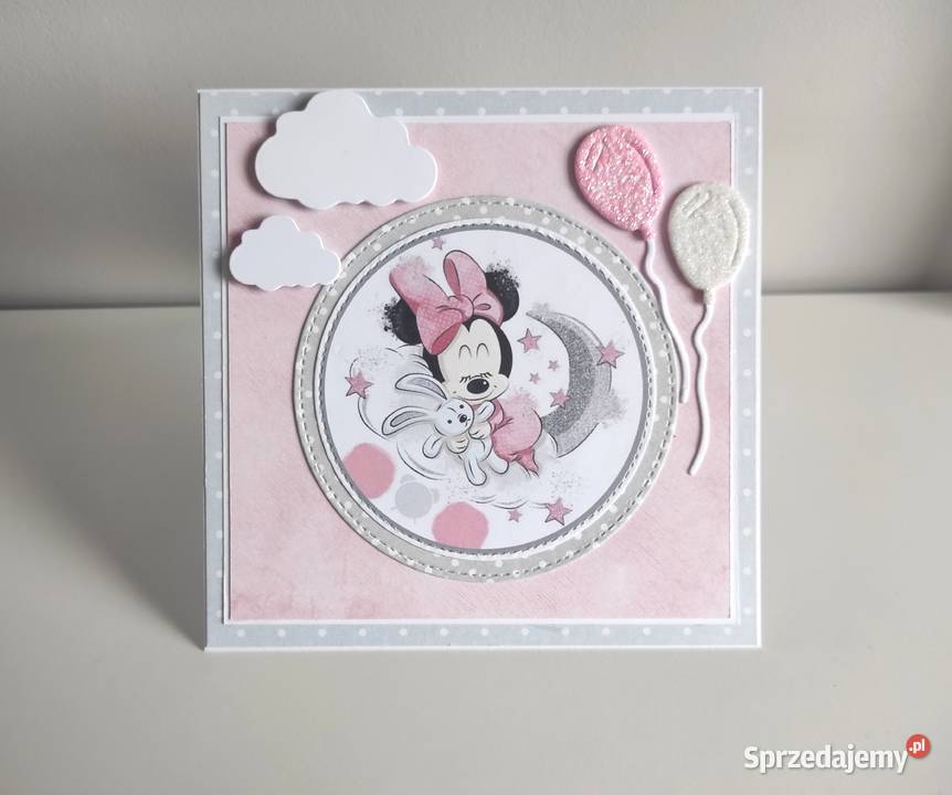 Kartka na Narodziny Roczek Urodziny ręcznie łódzkie Łódź