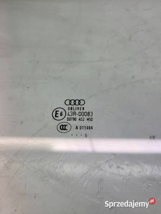 SZYBA DRZWI PRAWY PRZÓD AUDI A6 C6 2005R Przystajń sprzedam