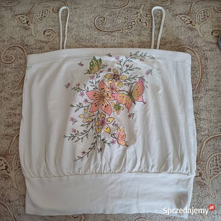 Bluzka biała na ramiączka M Sieradz