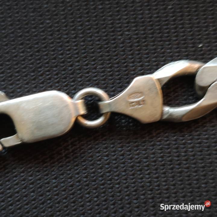 Bransoletka męska pancerka 20 8 mm 925 srebro dolnośląskie Lubin