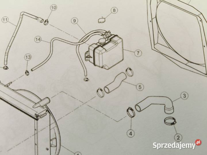 Claas Axion 840 CMatic 13r 240 Chłodnica wody Chłodzenie silnika Stalewo sprzedam