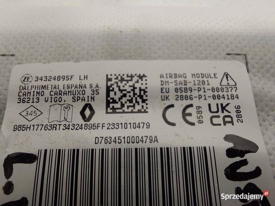 RENAULT AUSTRAL E Poduszka powietrzna Airbag dolnośląskie