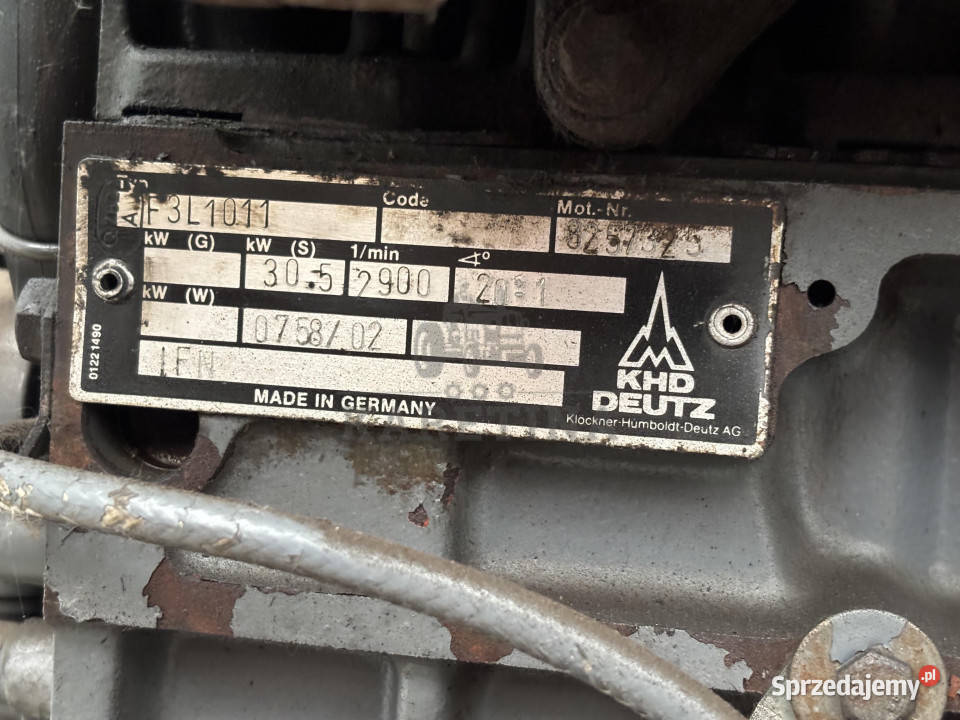 DEUTZ F3L 1011 F3L1011 Silnik wielkopolskie Jastrzębniki