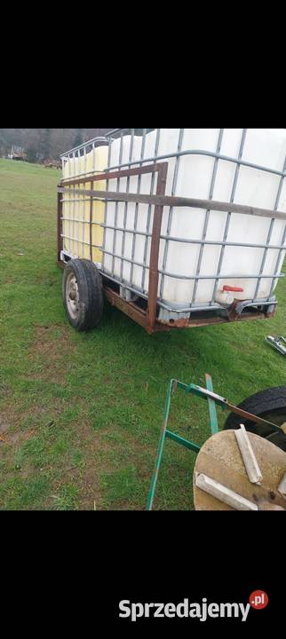 Zbiornik mauzer 2x1000l na przyczepie Nowy Sącz