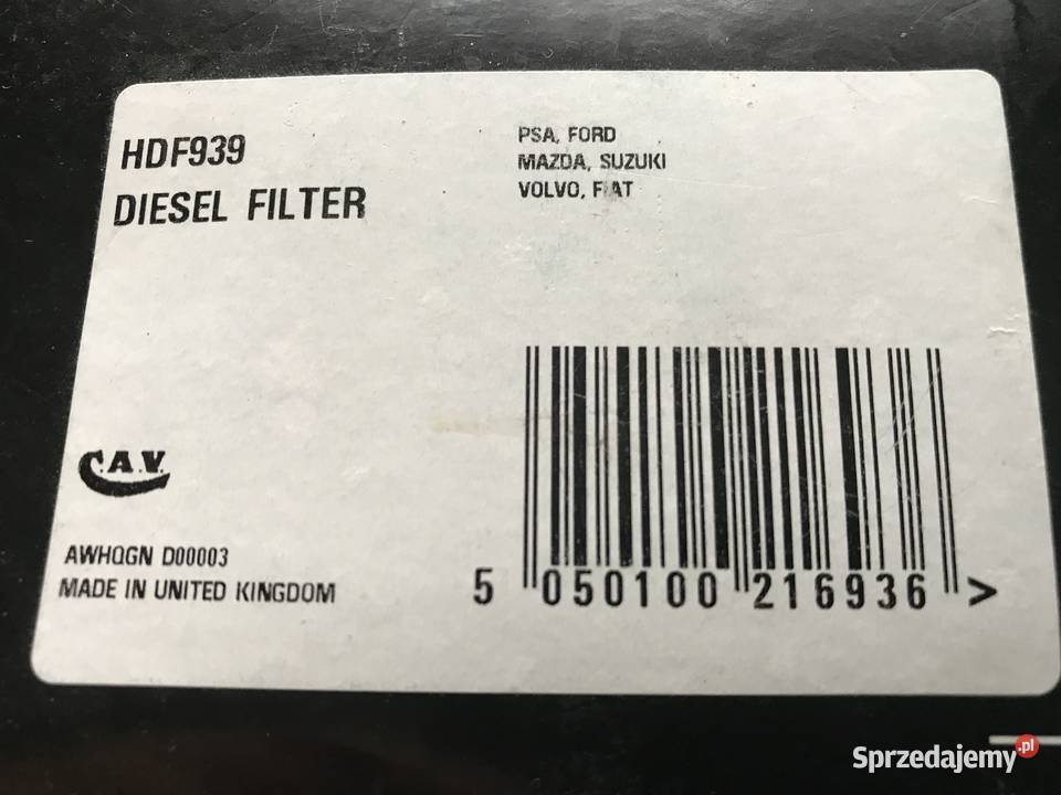 Filtr paliwa Delphi HDF939 Ruda Śląska