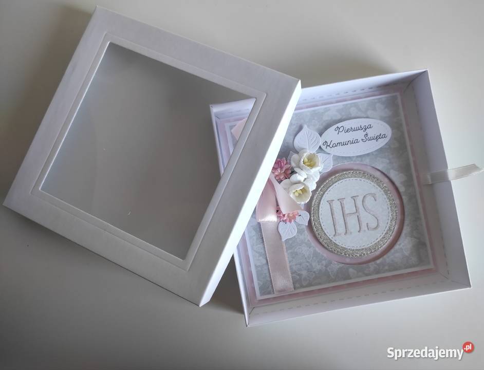 Kartka ręcznie robiona na Komunię Świętą z Łódź