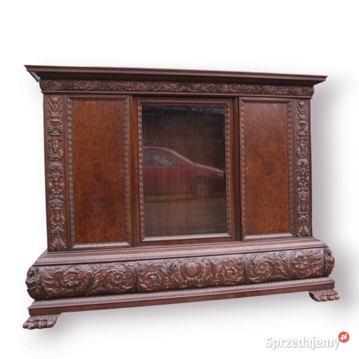 Antyczny komplet gabinetowy Neorenesans 1925 Wrocław sprzedam