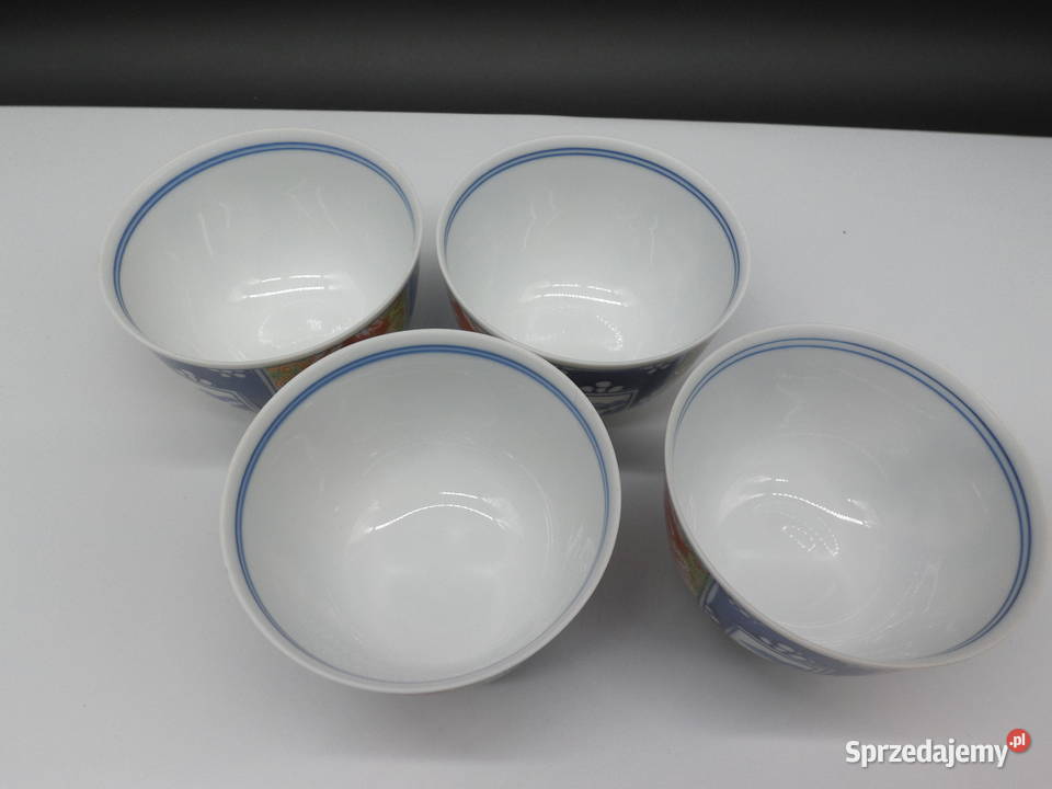 Komplet Japońskich Misek do Ryżu Porcelana Arita Raszków