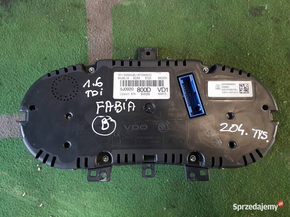 SKODA FABIA II 16 TDI LICZNIK ZEGAR 5J0920800D wielkopolskie Turek