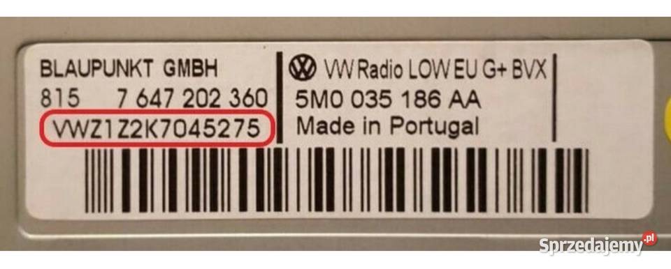 Kod do radia VW RNS 510 RNS 810 MFD MFD 2 GPS i akcesoria Łódź