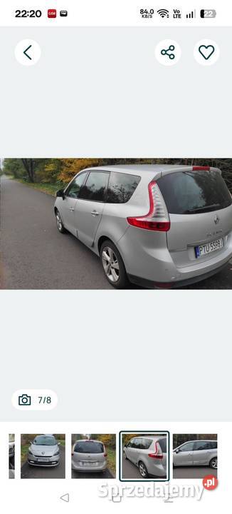 Renault Grand Scenic gniazdo USB wielkopolskie Malanów sprzedam