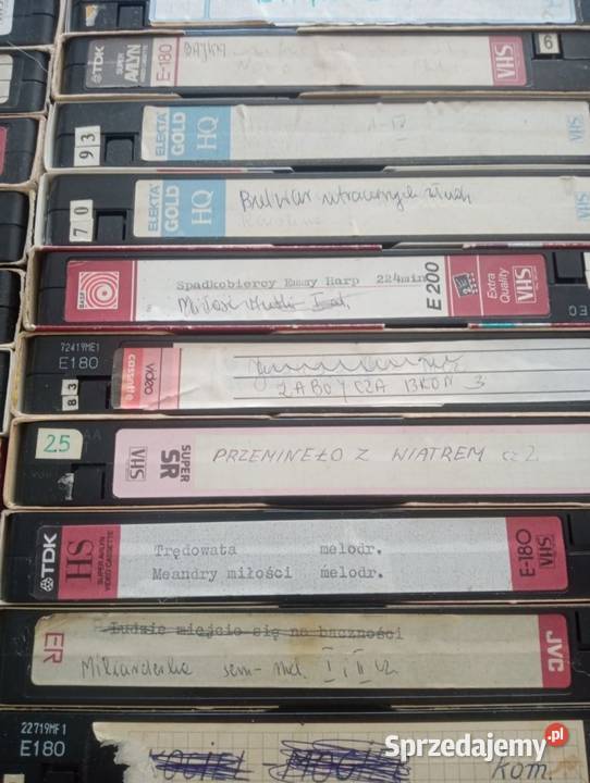 Kasety VHS 100 sztuk mazowieckie