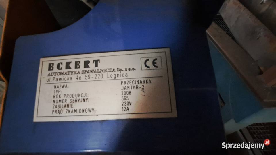 Przecinarka plazmowa ECKERT Jantar2 mazowieckie Raciąż sprzedam