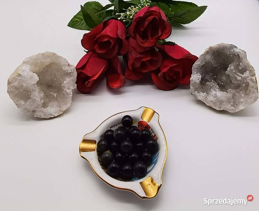 Magiczny kamień Czarny Obsydian kula 14mm 10