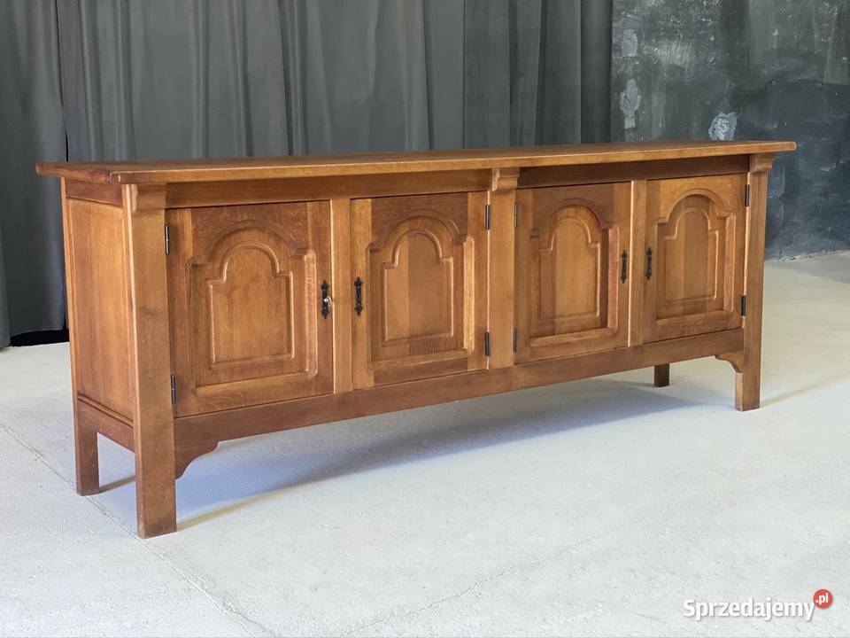 Długa dębowa komoda rustykalna sideboard 94cm Budno