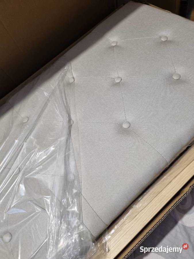Stelaż łóżka z obiciem kolor beżowy 120x200 120cm Czastary sprzedam