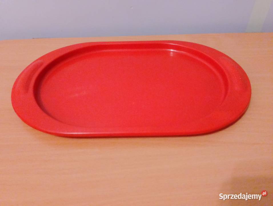 TACA kuchenna owalna plastikowa czerwona tacka z Złotniki