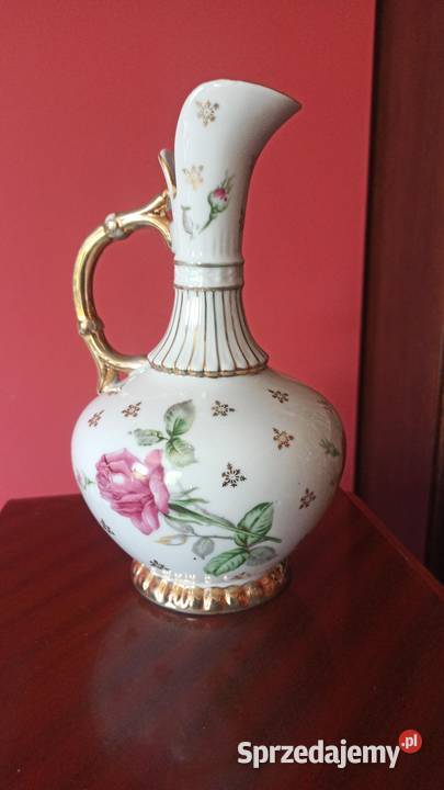 Amfora Porcelanowy wazon Z różą Syg V 253 pomorskie Gdańsk