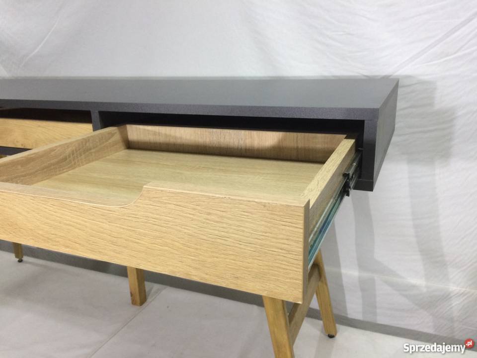 Biurko skandynawskie Antracyt dąb 160 Warszawa