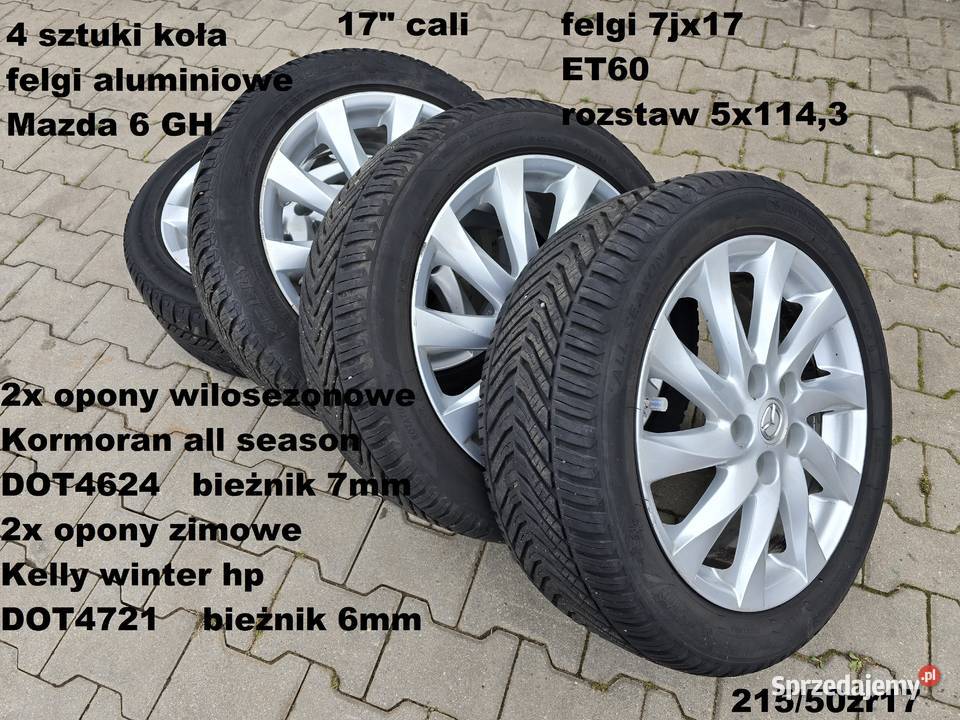 4 felgi aluminiowe ALU r17 7jx17 et60 5x1143 Legnica