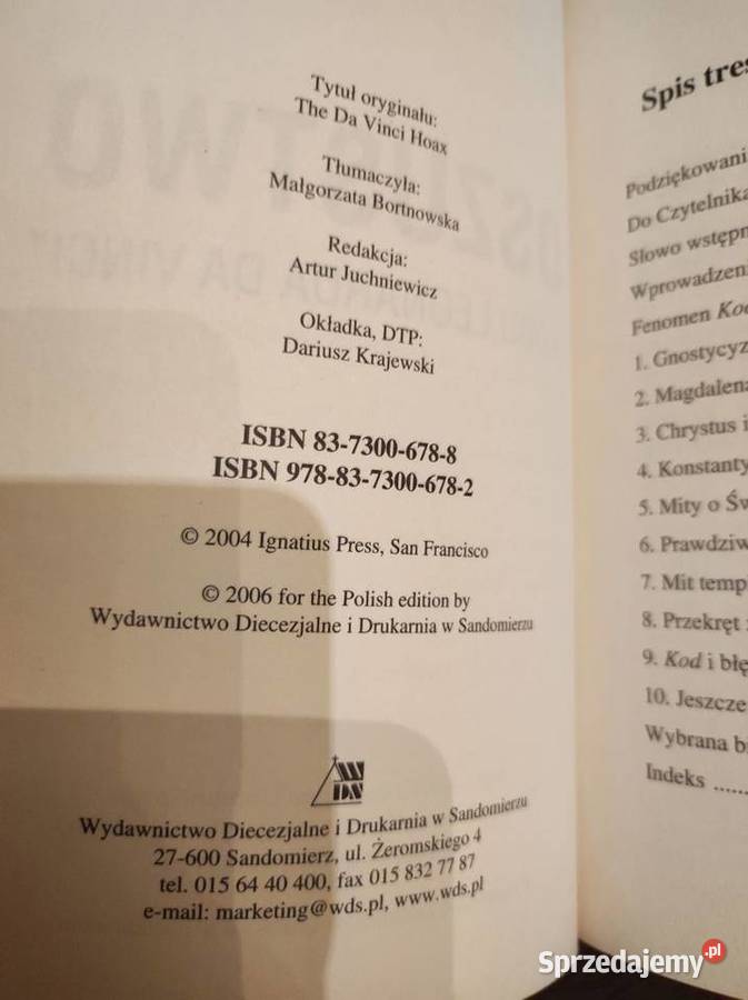 Oszustwo Kodu Leonarda da Vinci Carl E Olson świętokrzyskie