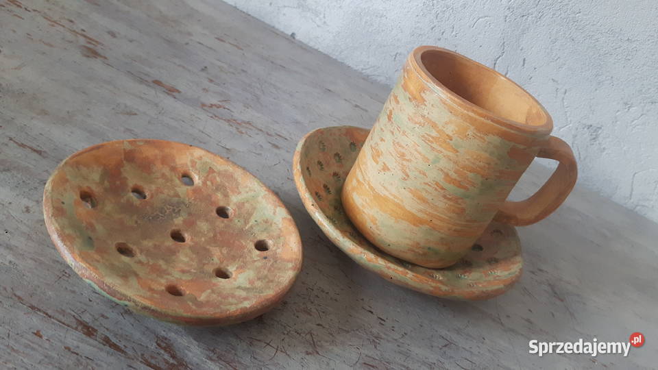 Zestaw naczyń ceramicznych ręcznie wykonanych mazowieckie sprzedam