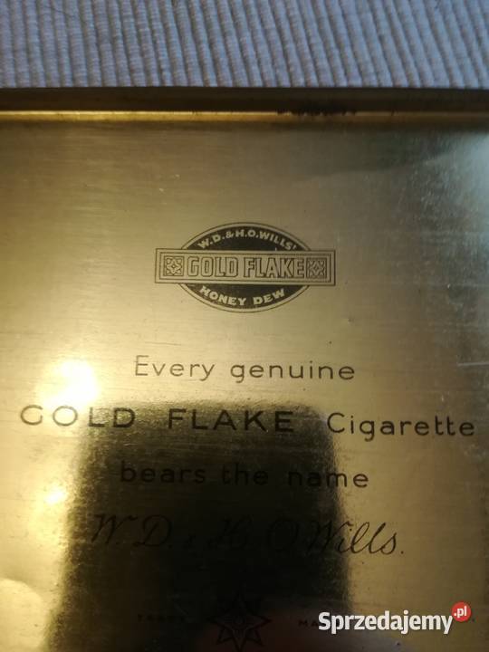 Stare metalowe pudełko papierosach Gold Flake Pruszków sprzedam