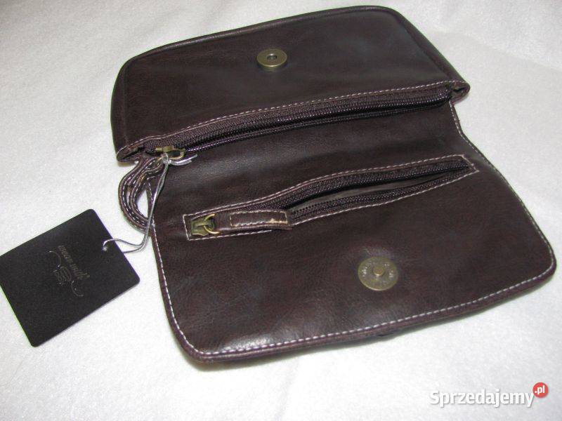 portfel saszetka brazowa NEU LOOK 20 x11