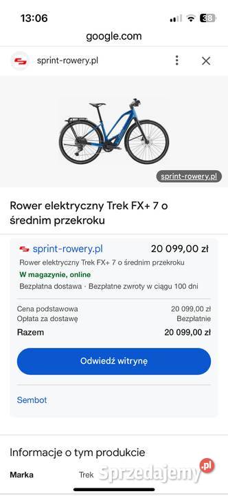 60 Trek FX 7 nowy rower elektryczny 2025 r Nakło Śląskie