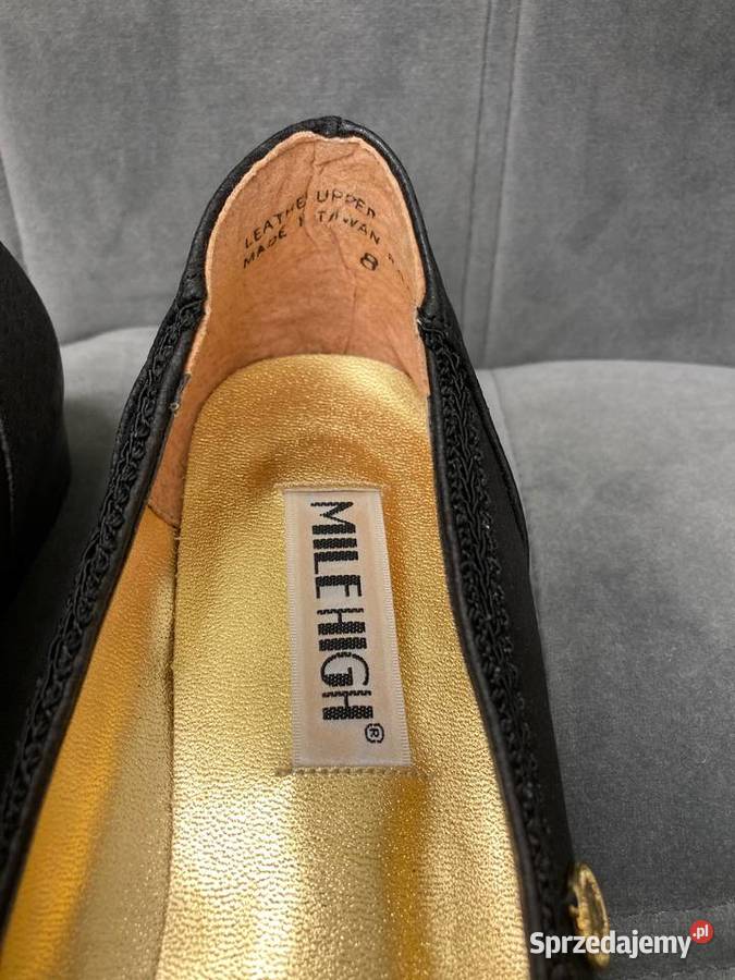 Nowe baleriny boho skórzane monety czarne 39 czarny Nisko sprzedam