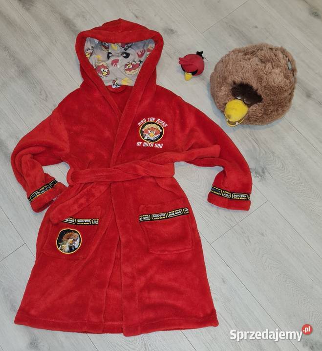 Szlafrok szlafroczek Angry Birds plus maskotki czerwony Łódź