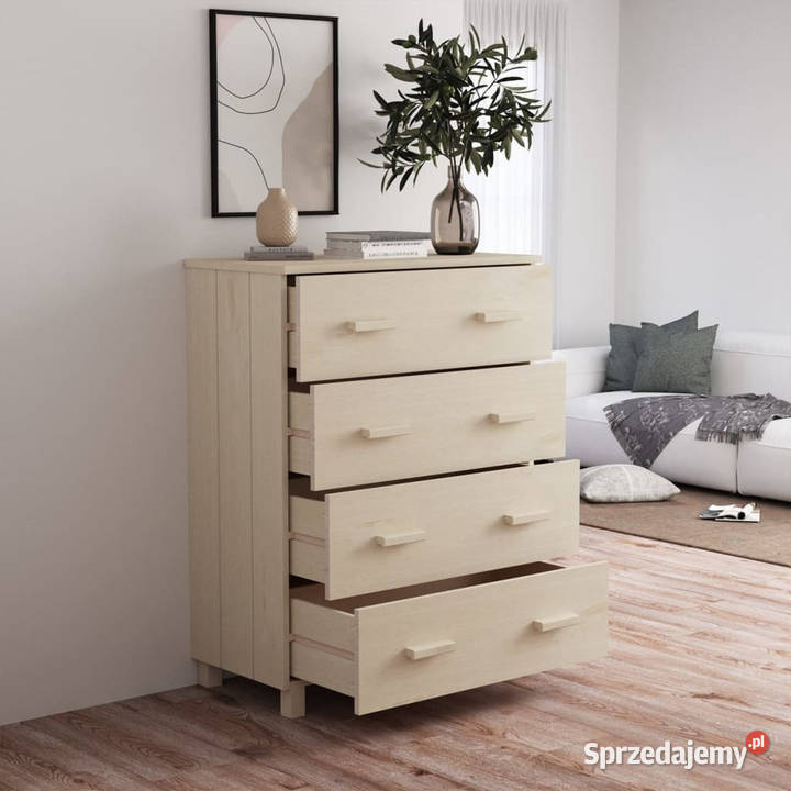 Komoda HAMAR miodowy brąz 79x40x1035 drewno Warszawa