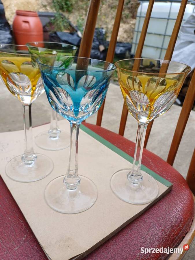 4 retro kieliszki do wina z 1962 roku Bohemia dolnośląskie Lubań
