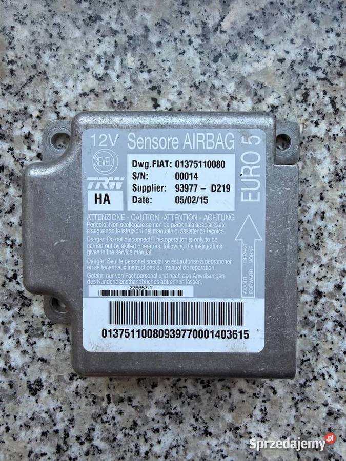 Sterownik Airbag Fiat Ducato 01375110080 Boxer Łagiewniki