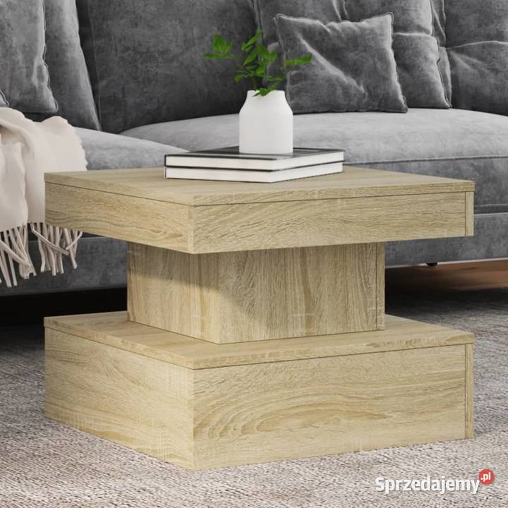 vidaXL Stolik kawowy z podświetleniem LED dąb Warszawa