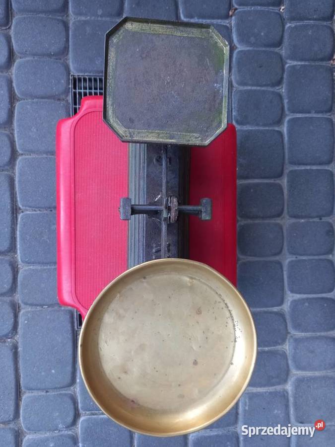 Stara zabytkowa waga szalkowa 5 PRL vintage Rawicz