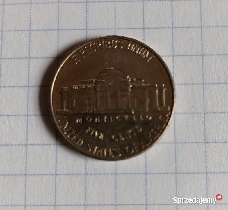 5 CENTÓW FIVE CENTS 2001 D USA Piszczac sprzedam