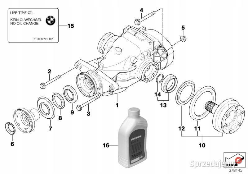 BMW E65 E66 745i ATPrzekładnia tylnej osi 3310