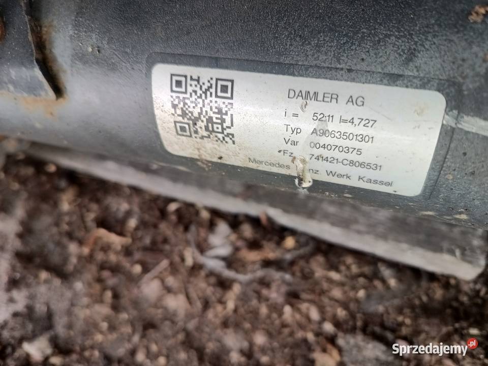 Tylny most Mercedes sprinter 906 crafter 5213 i Wołoskowola sprzedam