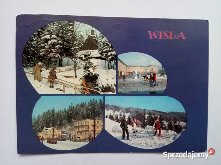 Pocztówka z Wisły z 1986r Znaczek