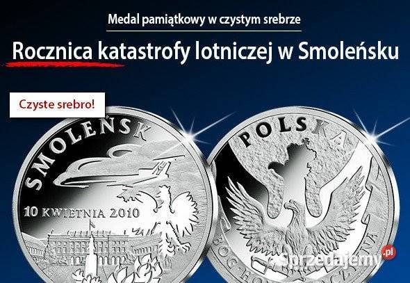 Medal upamiętniający katastrofę smoleńską k41 mazowieckie Warszawa