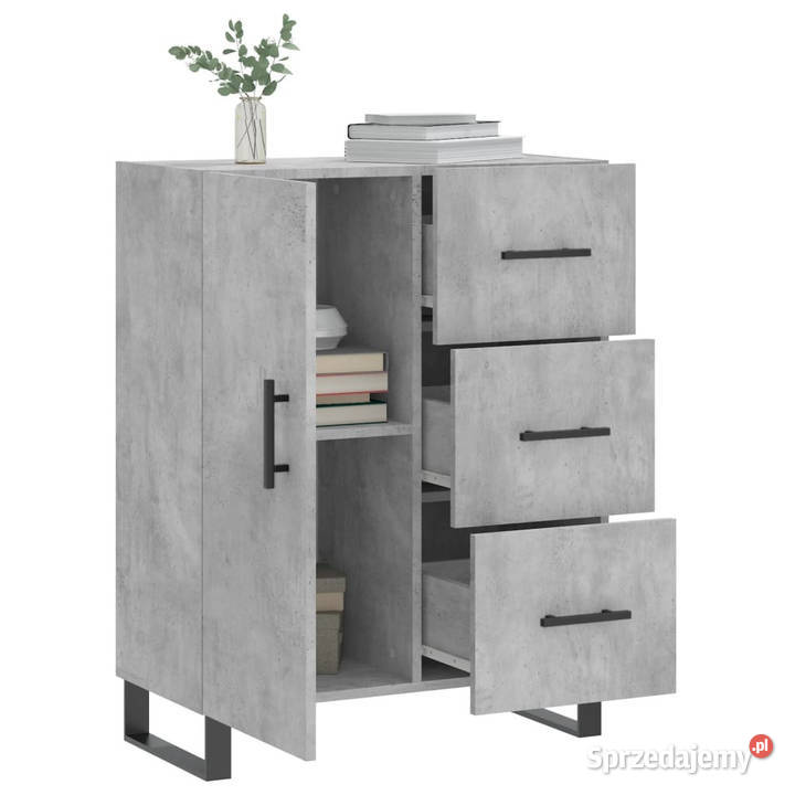 Szafka szarość betonu 695x34x90 materiał