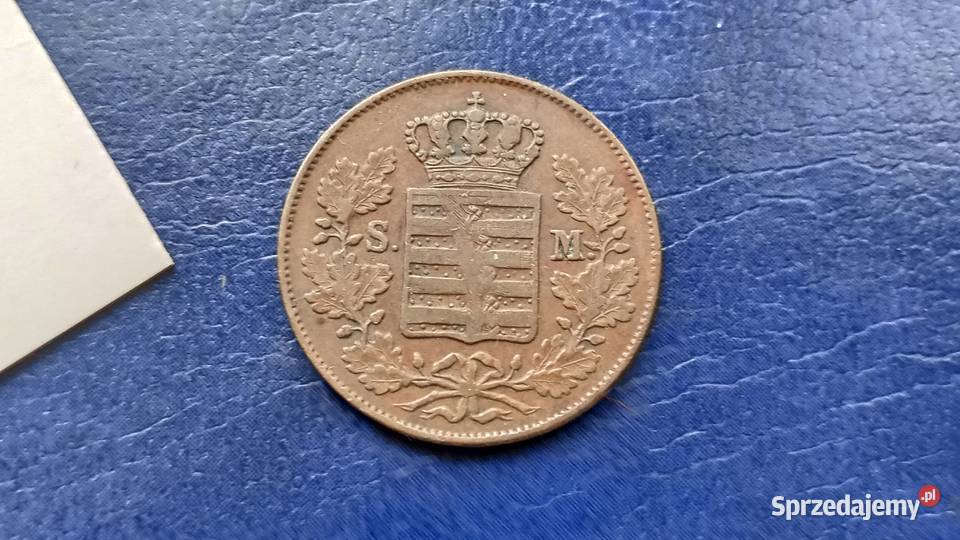 Stare monety 1 krajcar 1842 Niemcy Saksonia Lesko