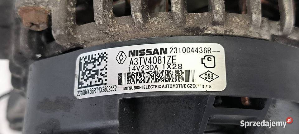 ALTERNATOR RENAULT TRAFIC III 231004436R Lipno