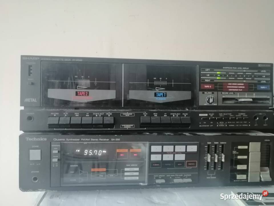 magnetofon dwukasetowy deck stereo SHARP typ Legnica