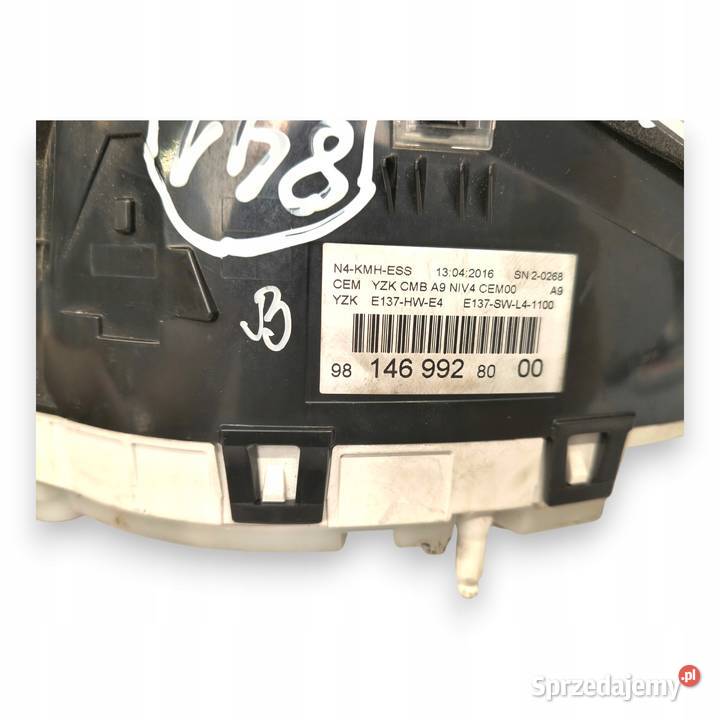 LICZNIK ZEGARY 9814039580 Peugeot 2008 12 THP lubelskie Chełm