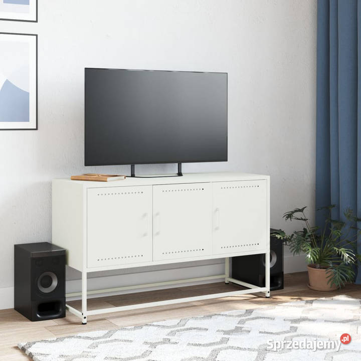 Szafka pod telewizor biała 1005x39x605 stalowa Warszawa